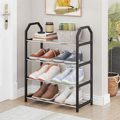 Stylish and Practical Shoe Cabinet with 4 Tiers
